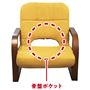 骨盤ポケットが開いているため、深く座ることができ、自然と背筋が伸びた状態で座ることが出来ます。