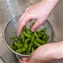 15cm使用例 枝豆を水にさらしたり、ザルだけでも様々なシーンに役立ちます。