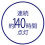 連続約140時間点灯