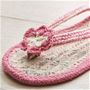 ピンク花 M<br>ひとつずつ手仕事で編み上げています。鼻緒タイプで足指開放!