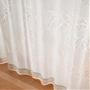 オフホワイト<br>目隠し効果・UVカット機能付きのレースカーテンです。