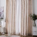 【形状記憶】サテン調花柄ジャカード織りカーテン