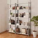 奥行選べる木製棚突っ張りスチール書棚