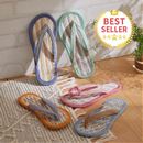 インド綿ルームサンダル（足裏さらさら・洗える綿混）