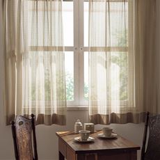 【オーダー】お部屋をワンランク上げるざっくり編みミラーレースカーテン