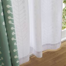 ミラーレースカーテン(北欧風柄・はっ水)