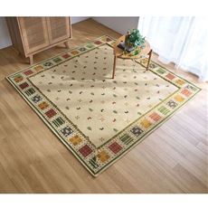 洗えるジャカード織ラグ(ギャッベ柄)