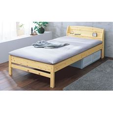 【組立＋設置】棚付きひのき細すのこベッド