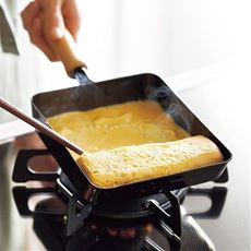 千歳 鉄製木柄玉子焼き器/IH対応