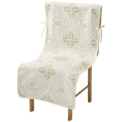 キルトチェアカバー(綿100%刺しゅう)