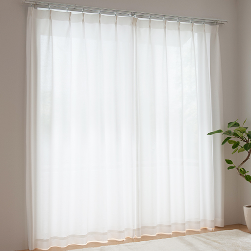 PM2.5対応遮熱UVカットミラーレースカーテン