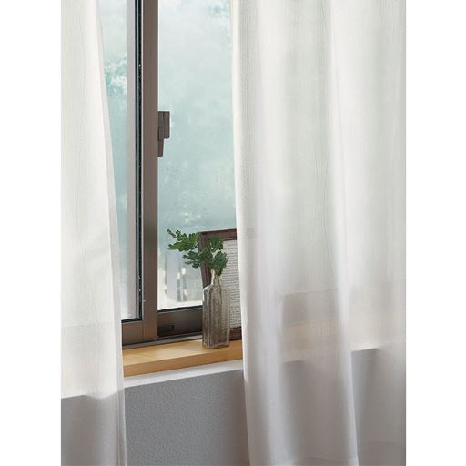 【形状記憶】抗菌・防カビ・ミラーレースカーテン 窓の結露対策におすすめ!