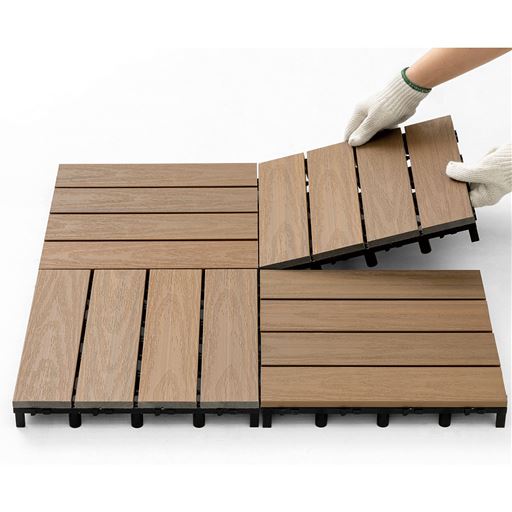 ベースアップ敷くだけマット 人工木9枚組