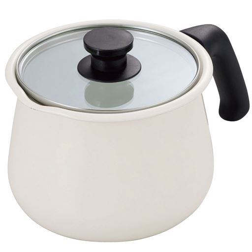 (2)アイボリー<br>思わず飾っておきたくなる美しさ。<br>鍋の内側が白いので料理の調理加減が確認しやすく、美味しそうに見えます。