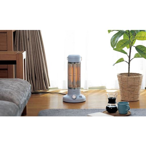 ブルーグレー<br>コンパクトでお洒落、しかも高機能なカーボンヒーターです。