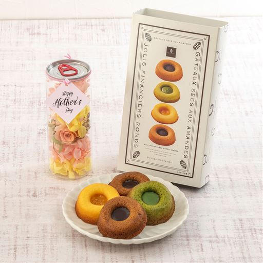 【母の日】ボトルプリザ&井桁堂 ガトープルポセット