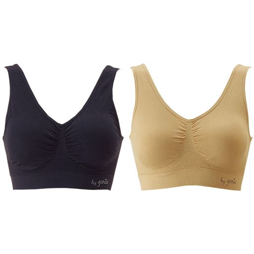 B(シルキーベージュ&リッチブラック)<br>色違い2枚組