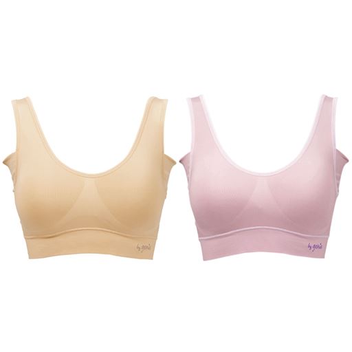 B(ミルキーベージュ&ラベンダー)<br>色違い2枚組