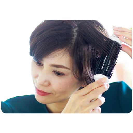 毛先のカールに