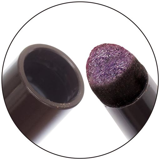 C(エレガントパープル)<br>キャップを2～3回まわしてパウダーをつけます