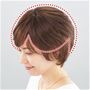 立体的な植毛が自毛となじみ、ナチュラルにボリュームアップ。<br>栗色