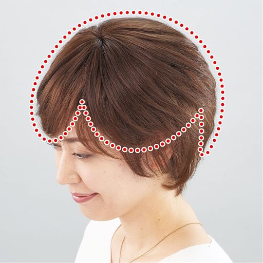 毛足長めパートウィッグ