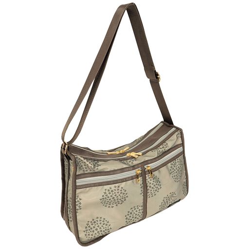 ベージュ系 <br>ダブルファスナーで左右どちらにかけても開閉しやすい