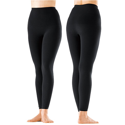 左:フロントスタイル、右:バックスタイル<br>お腹・腰を冷やさない深ばきタイプ