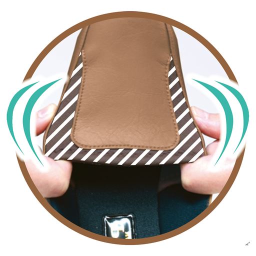 履き口(斜線部)はストレッチ素材だから脱ぎ履きがラク!