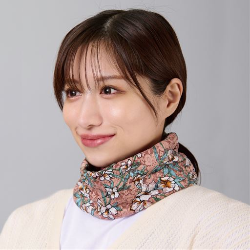 ピンク系<br>筒状なので、ヘアバンドやネックウォーマーとしても使用可能!<br>※着用イメージ