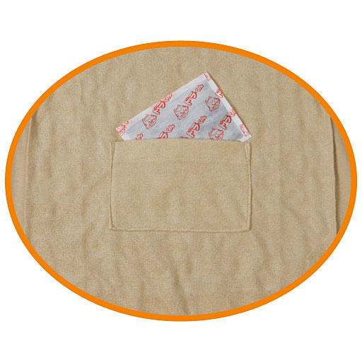 腰にカイロ入れのポケット付。<br>※長時間のご使用での低温やけどにご注意ください。<br>※カイロは商品に含まれません。