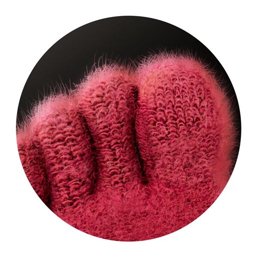 5本指靴下では珍しいつま先まで起毛パイル