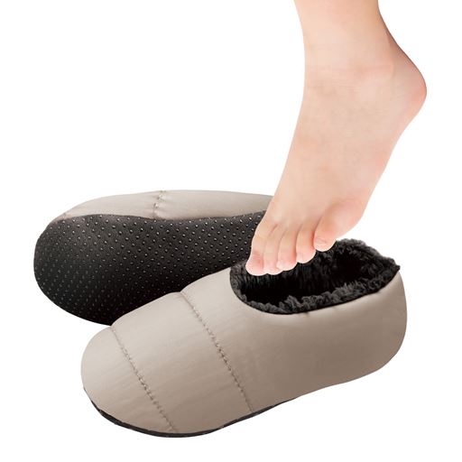 グレージュ<br>素足で履いてもあたたかい