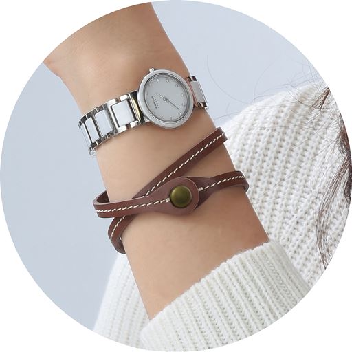 ブラウン<br>腕時計と合わせて