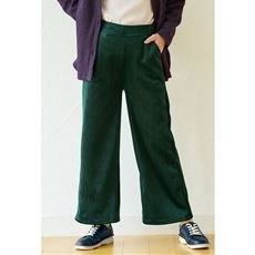 コーデュロイ素材の裏ボアワイドパンツ