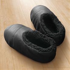 ふんわりボアの暖かルームシューズ同色2足組