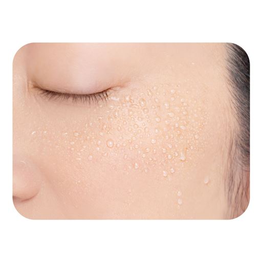 汗をかいても崩れにくい!