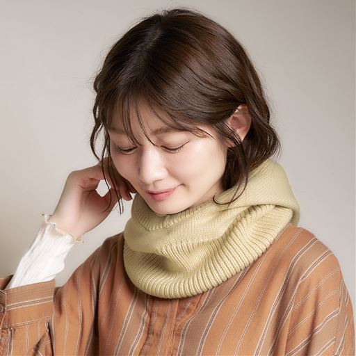 アイボリー<br>ネックウォーマーに