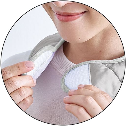 面ファスナーで着脱簡単