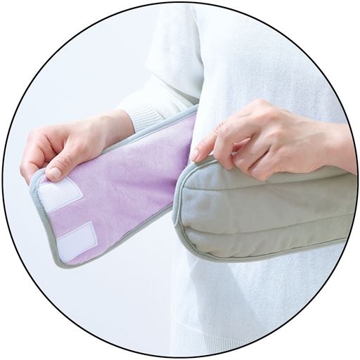 面ファスナーで着脱簡単