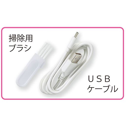 掃除用ブラシ・USBケーブル