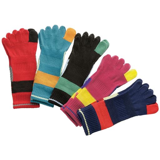 5色組(左から)レッド、ターコイズ、ブラック、ピンク、ネイビー