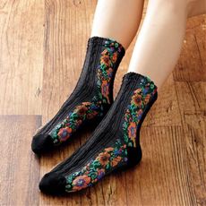 お洒落ふっくらフロート編みソックス 5色組