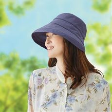 年中かぶれるUVデニム調帽子