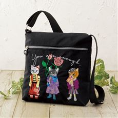 猫さん刺繍ショルダーバッグ