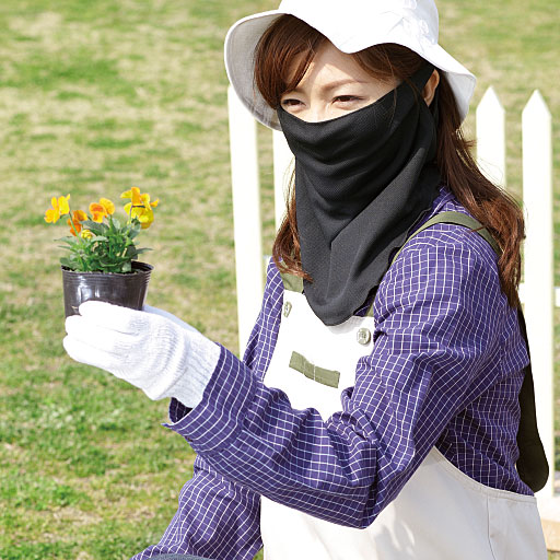 ブラック<br>農作業やガーデニングの際の紫外線対策にも♪
