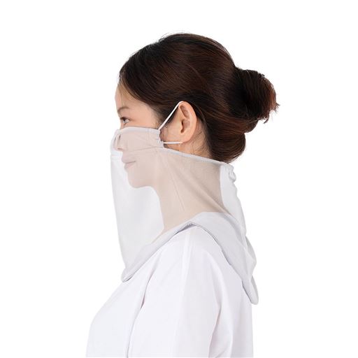 1)シミができやすい頬骨まわりや目の下もカバー 2)息苦しくなく、ムレにくい 下が開いているので息が通りムレにくい。 口紅がつきにくい立体感のあふれるデザインで化粧が崩れにくいのも嬉しいポイント。 <br>※イメージ