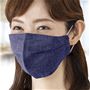 インディゴ<br>顔にフィットするタック付き。
