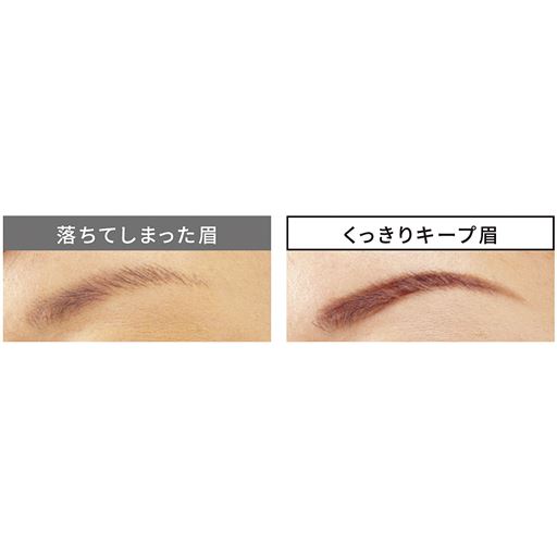 ヘナエキスでくっきりキープ眉<br>※メーキャップ効果による。仕上がりには個人差があります