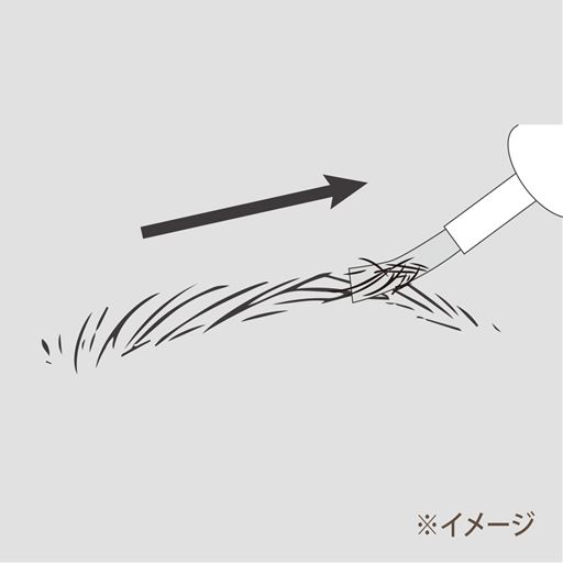 ～使い方は簡単～<br>眉の足りない部分に一方向に動かし、乾かすだけ!<br>上からアイブロウメイクもOK。